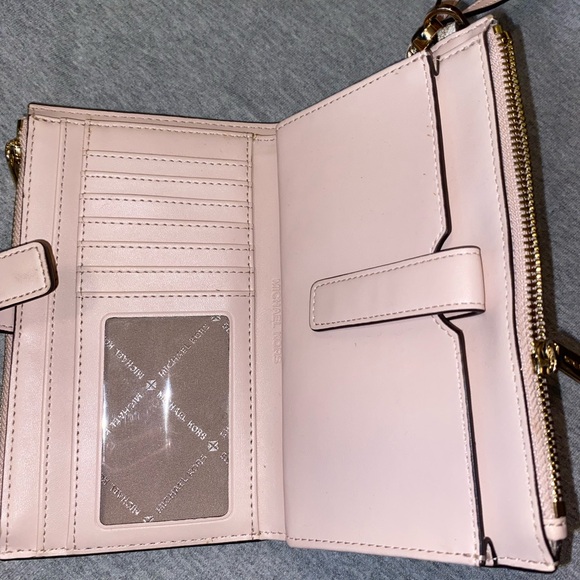 Michael Kors Signature Beige and Pink Wristlet - Picture 4 of 4